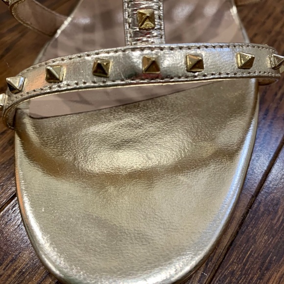 Valentino Garavani Gold Lovestud Sandals - Picture 6 of 12